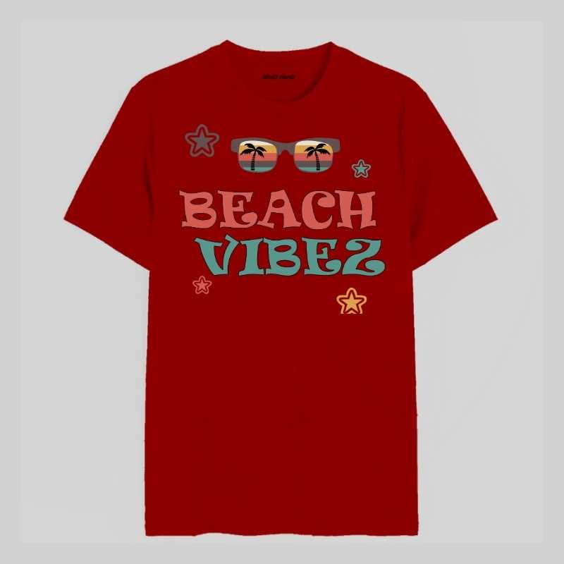 Beach Vibes Round Neck T-Shirt